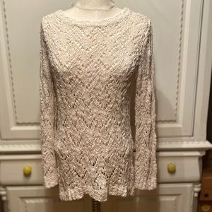 WD.NY Cream Knitted Sweater Size M